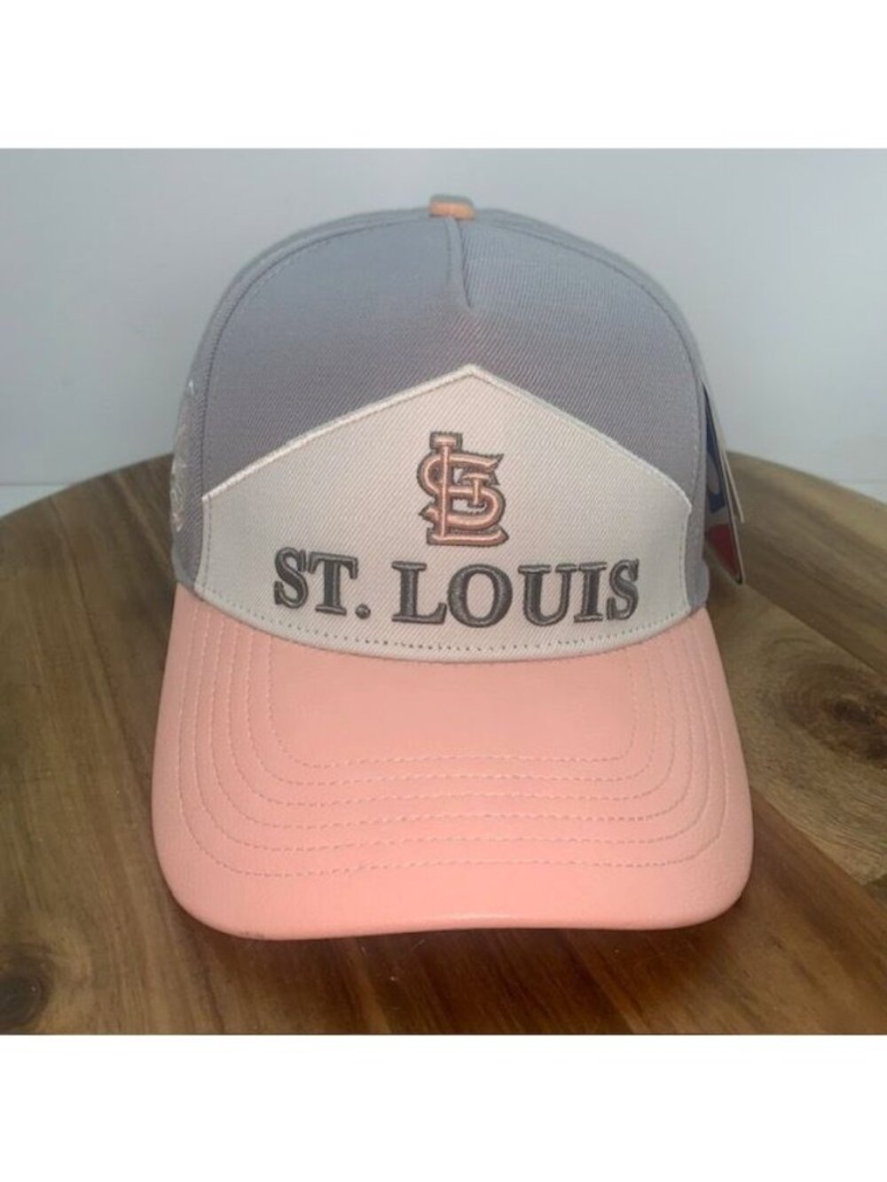 ST Louis Cardinals Pro Standard Wool Blend Strapback Hat Pink Gray White NWT